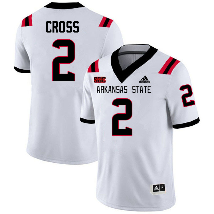 Ja'Quez Cross Arkansas State Jersey,Arkansas State Red Wolves Football Uniforms,Jersey-White